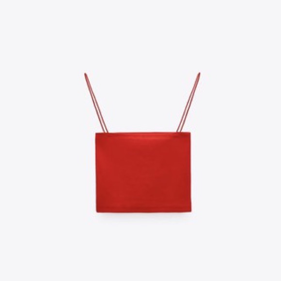 ZARA strappy red crop top - Picture 1 of 4